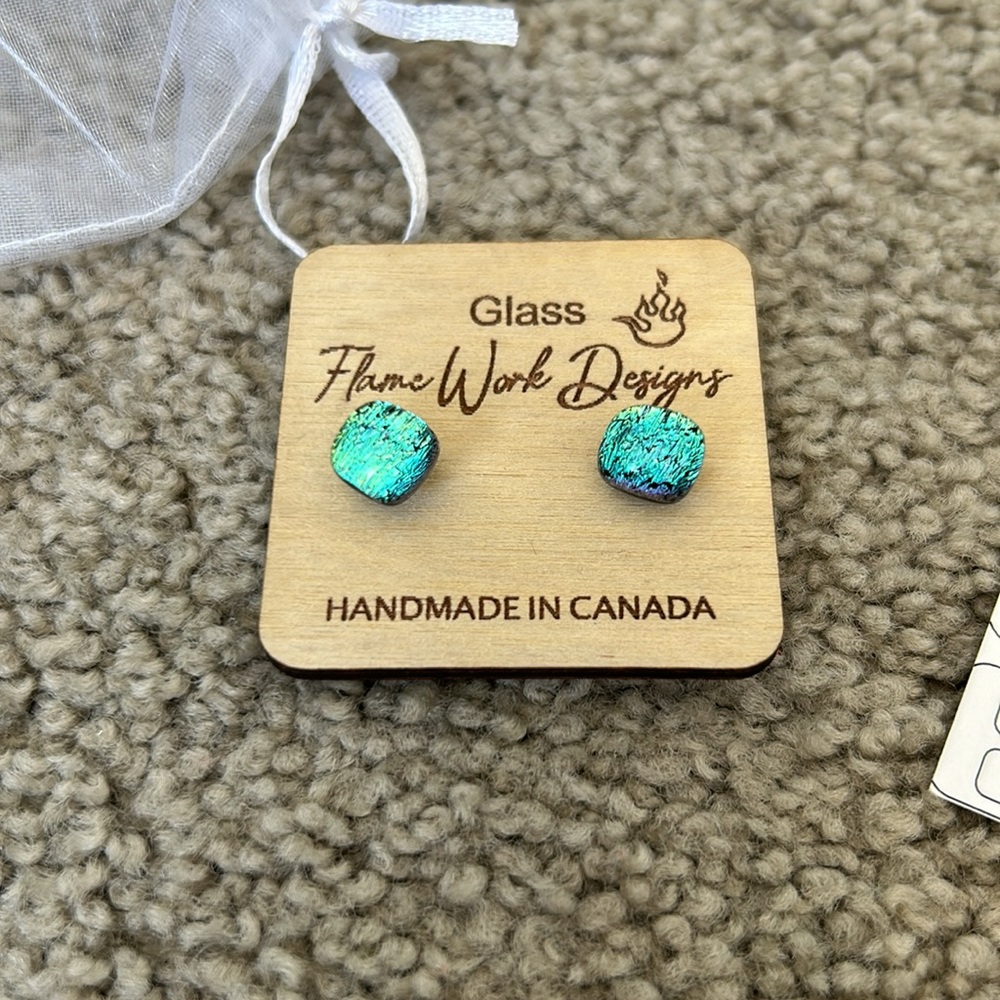 Cute green studs